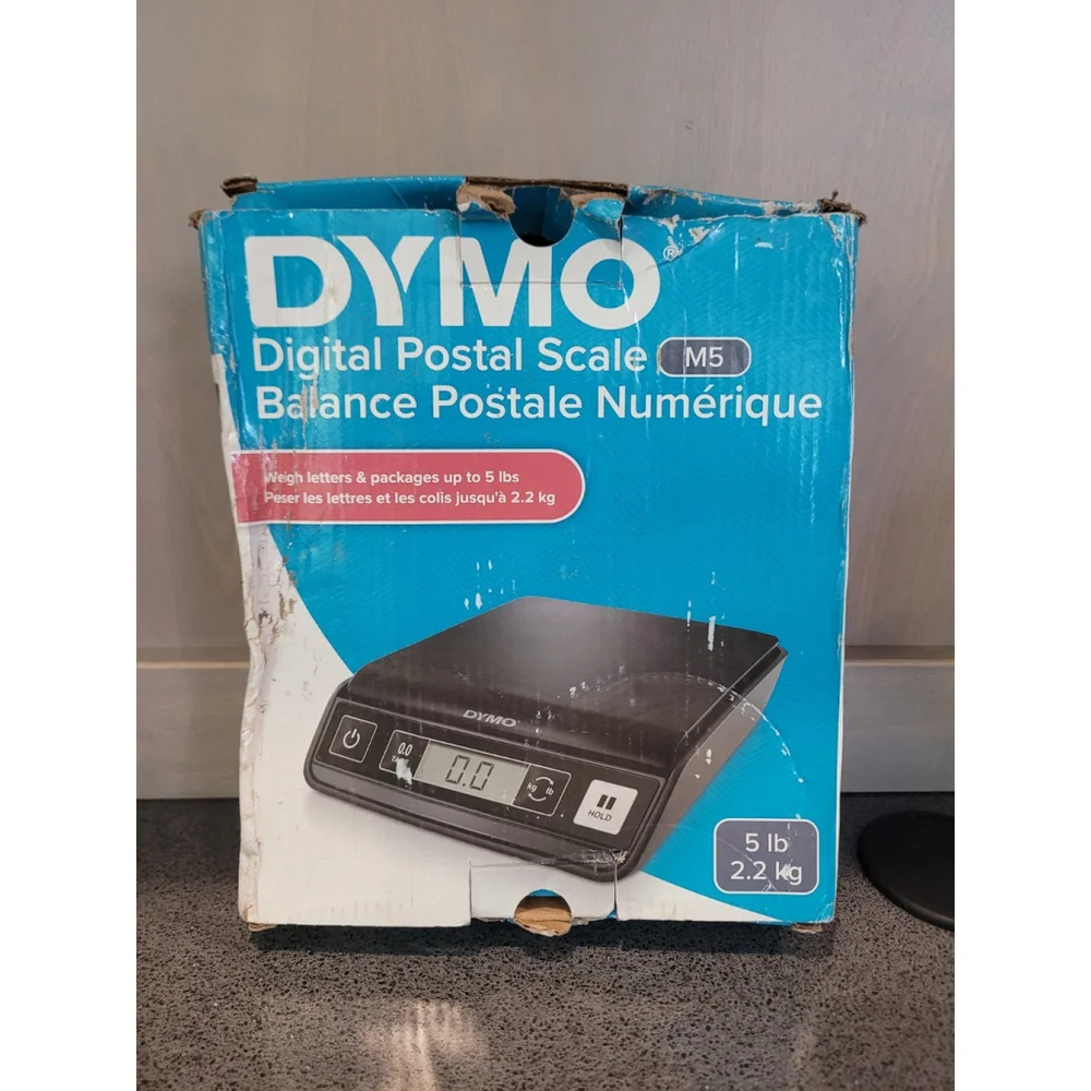 DYMO M5 Digital Postal Scale Black Weighs up to 5LBS/2.2KG Box GUC READ